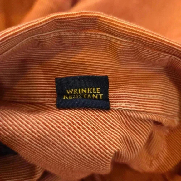 Club Room Mens Cotton Striped Long Sleeve Button Down Red Size 16.5 - Picture 8 of 9